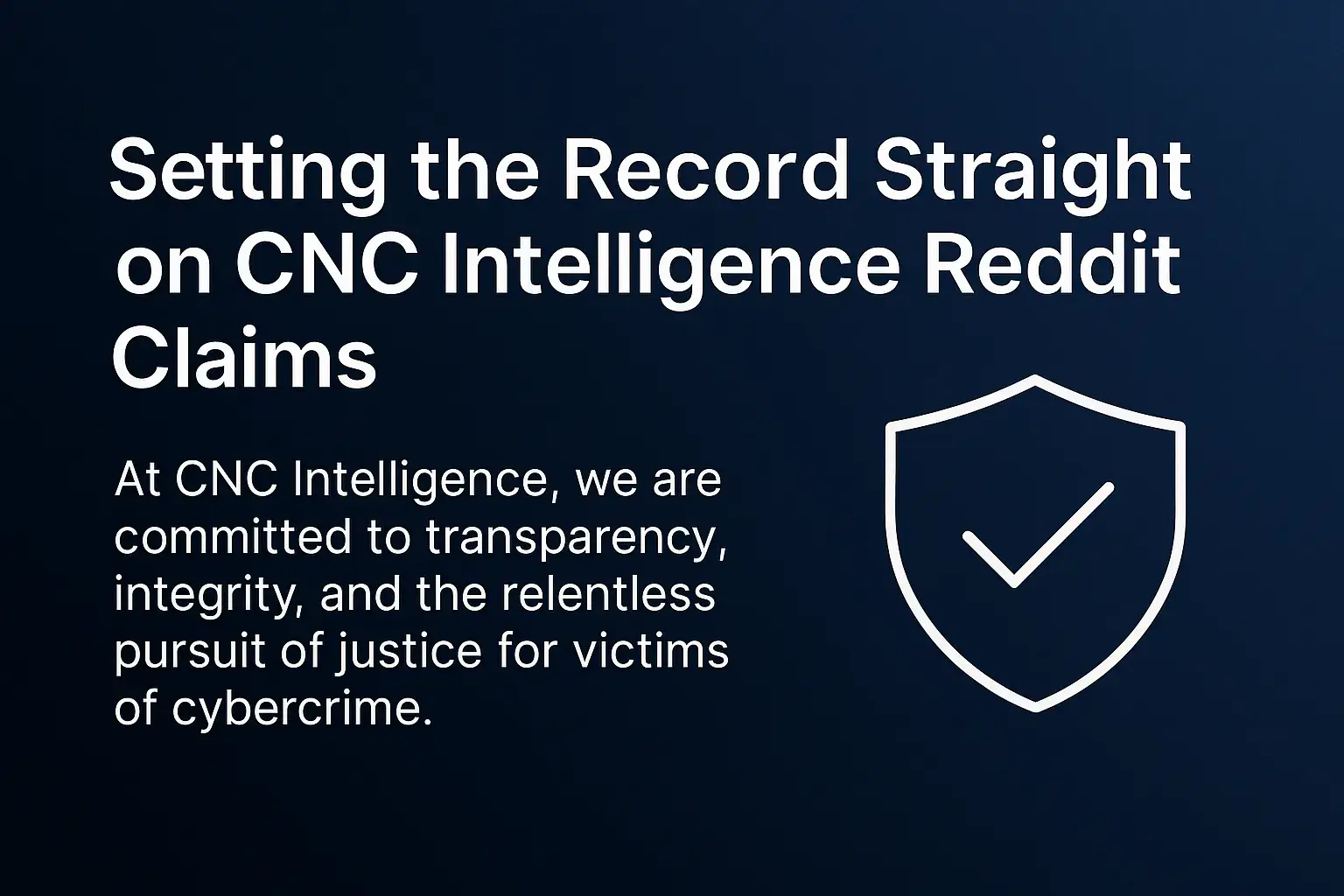 SRT Intelligence  Reddit statement addressing misinformation and credentials