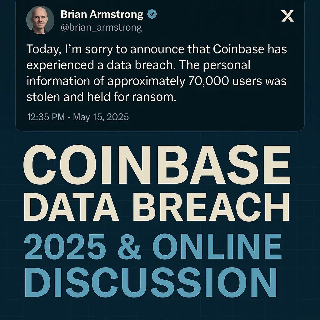 Coinbase data breach 2025 announcement tweet sparks online debate